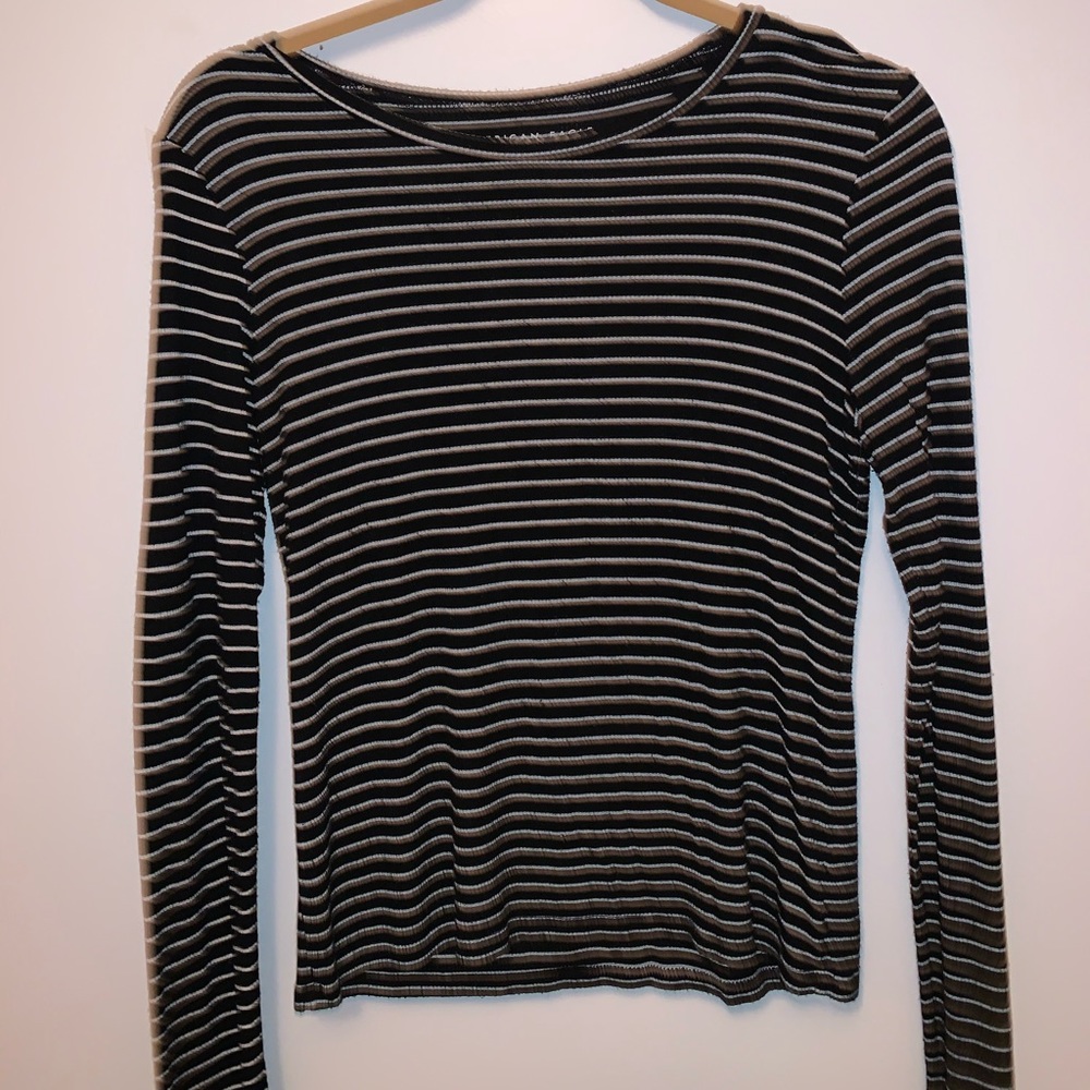 Striped long sleeve.